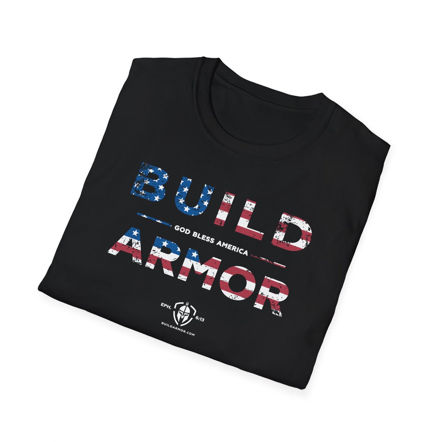 Build Armor: "God Bless America" - Unisex Softstyle Tee