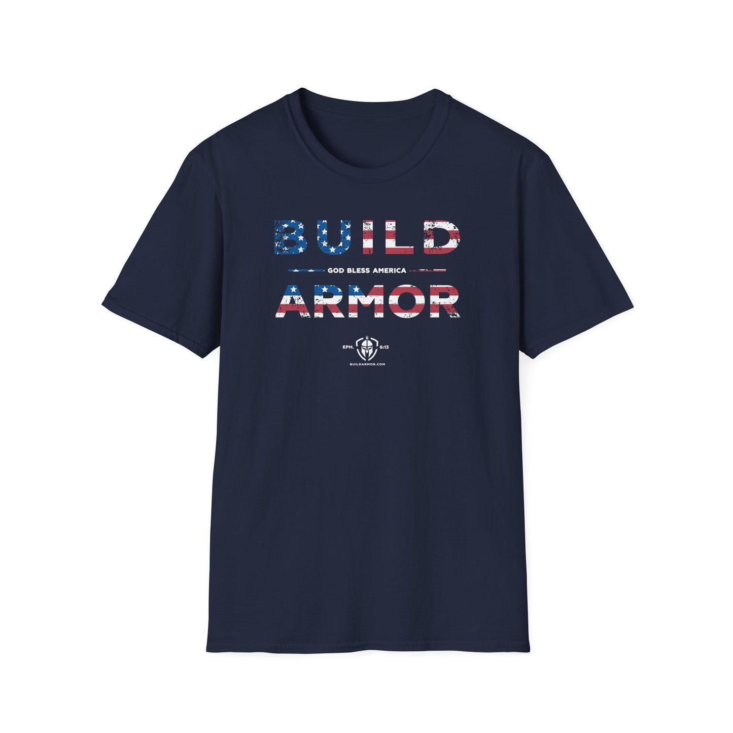 Build Armor: "God Bless America" - Unisex Softstyle Tee