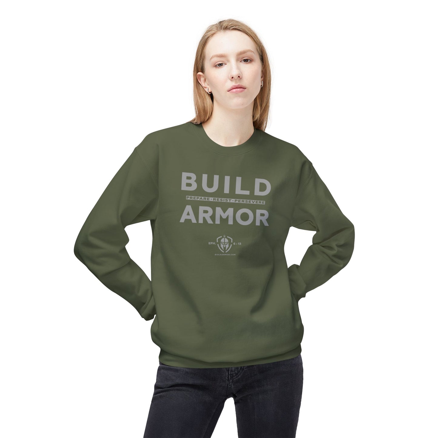Build Armor: "Build Armor" - Unisex Midweight Softstyle Sweatshirt