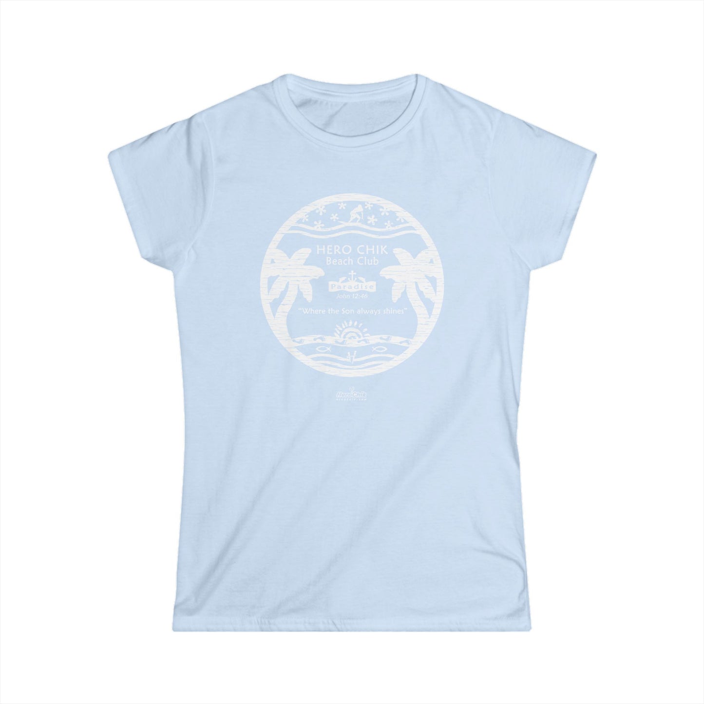 HeroChik: "Beach Club" - Women's Softstyle Tee