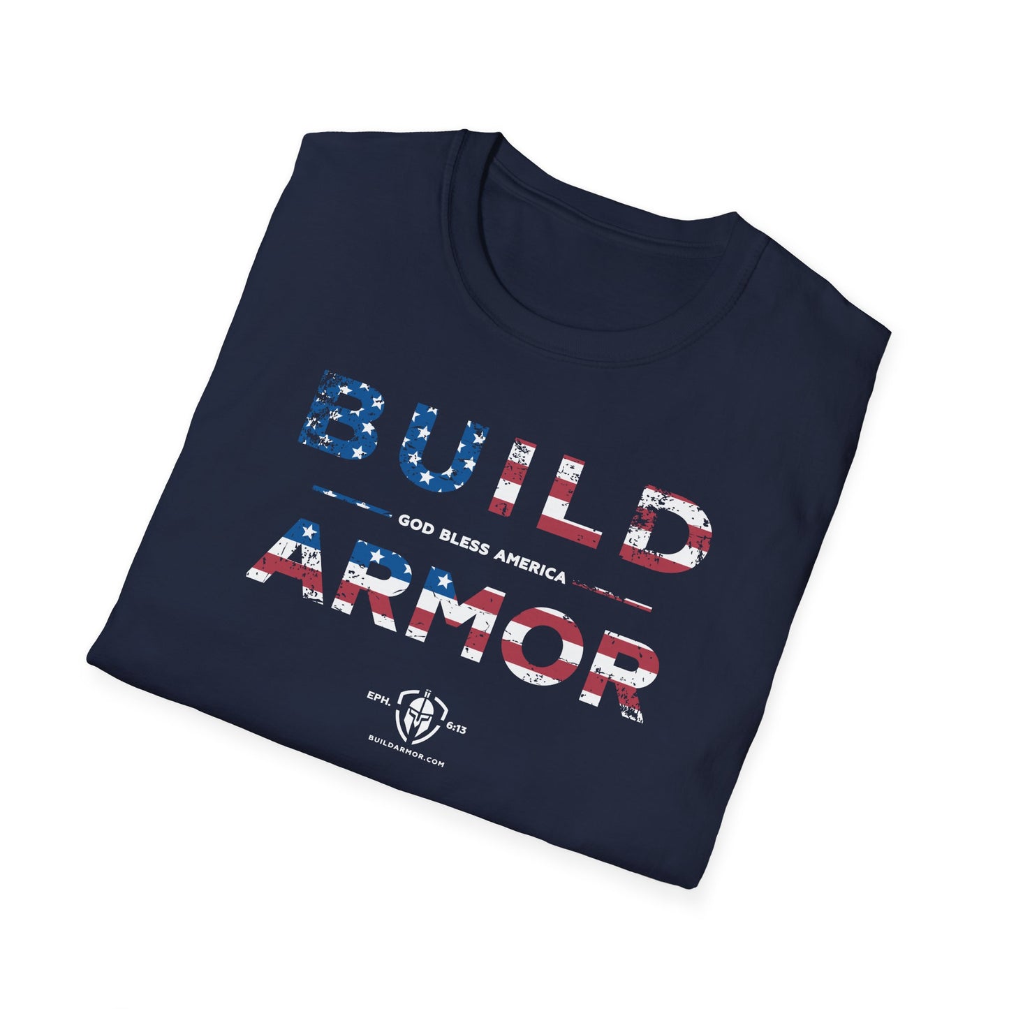 Build Armor: "God Bless America" - Unisex Softstyle Tee