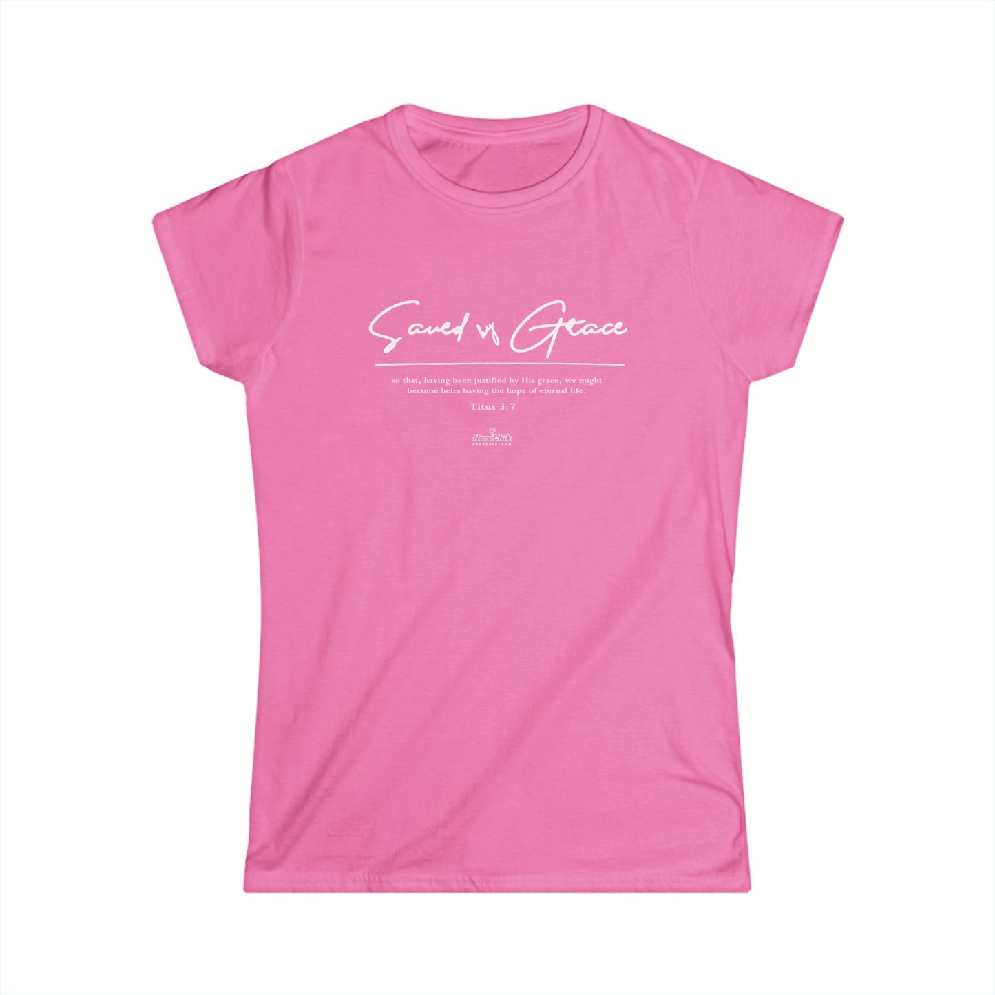 HeroChik: "Saved By Grace" - Women's Softstyle Tee