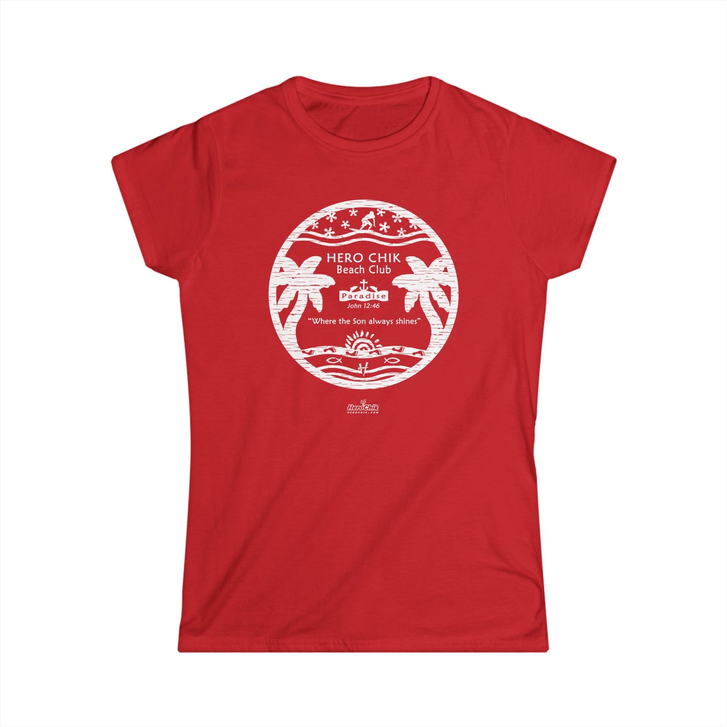 HeroChik: "Beach Club" - Women's Softstyle Tee