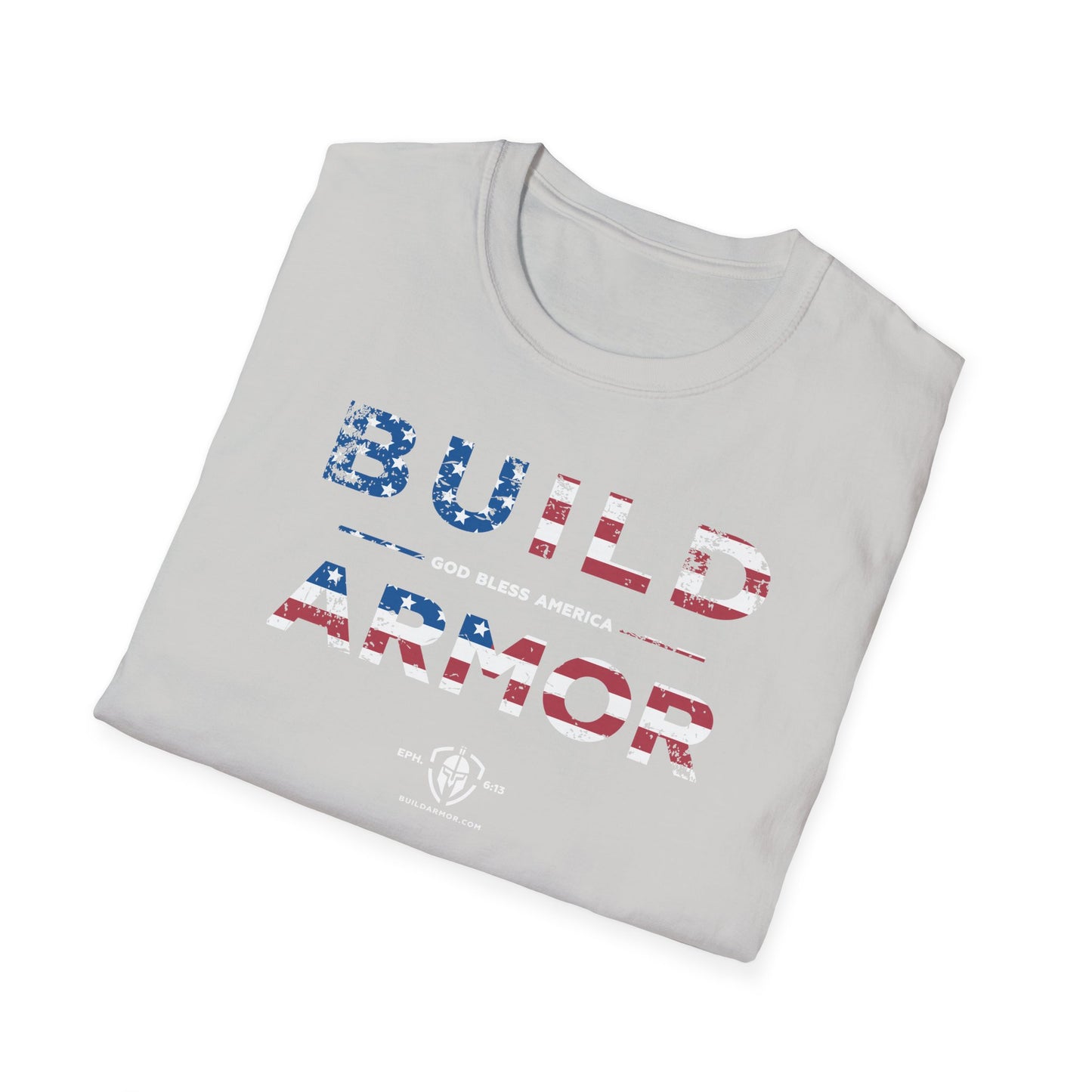 Build Armor: "God Bless America" - Unisex Softstyle Tee