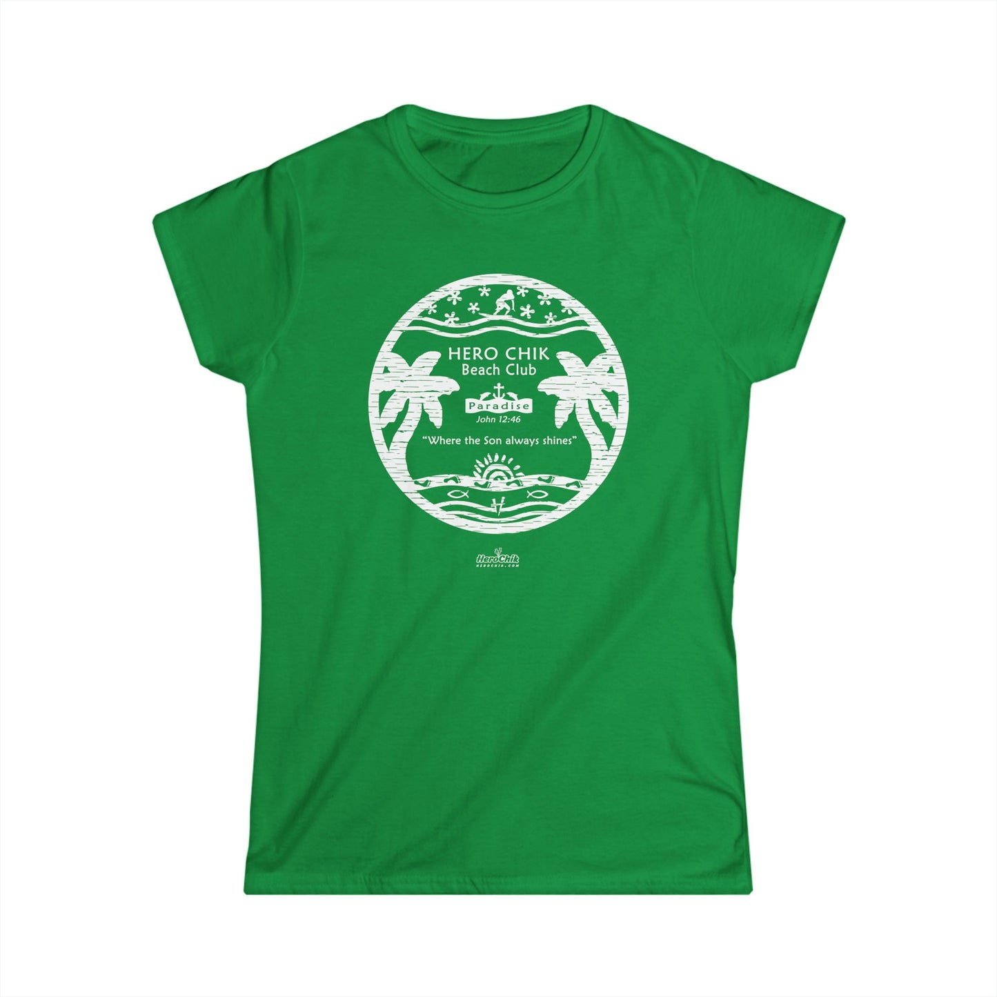 HeroChik: "Beach Club" - Women's Softstyle Tee