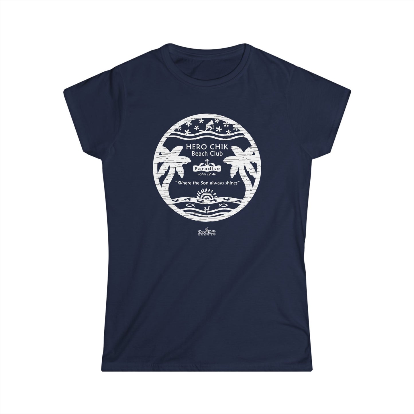 HeroChik: "Beach Club" - Women's Softstyle Tee