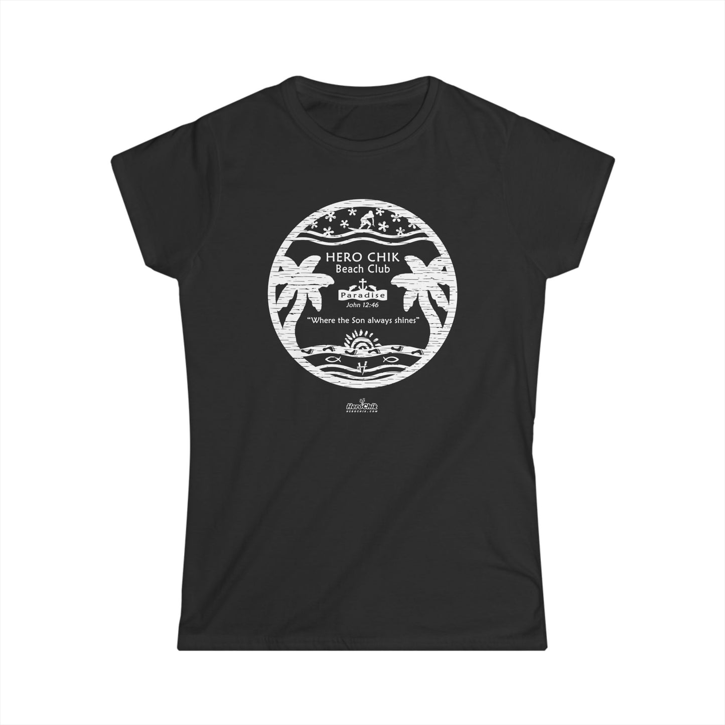 HeroChik: "Beach Club" - Women's Softstyle Tee