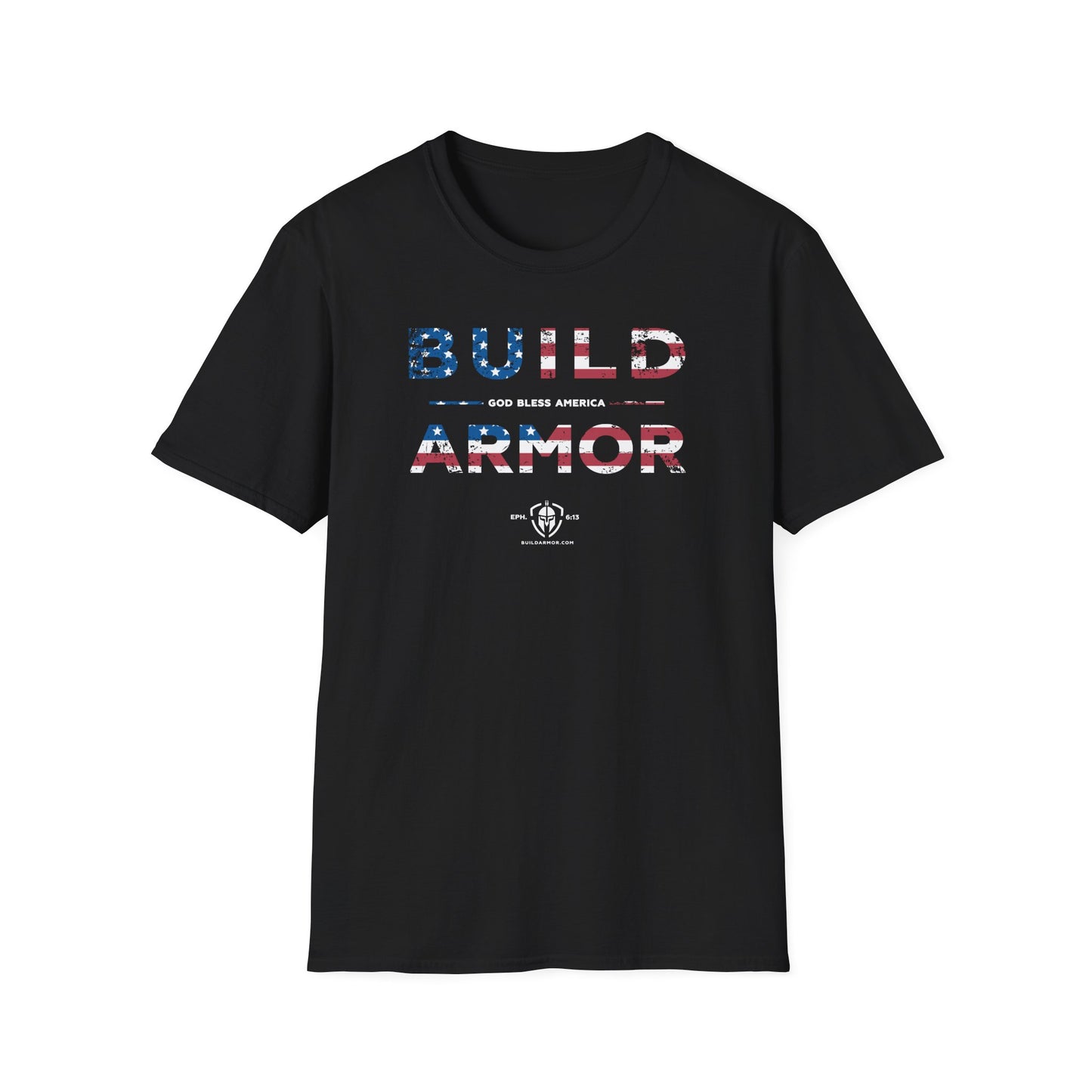 Build Armor: "God Bless America" - Unisex Softstyle Tee
