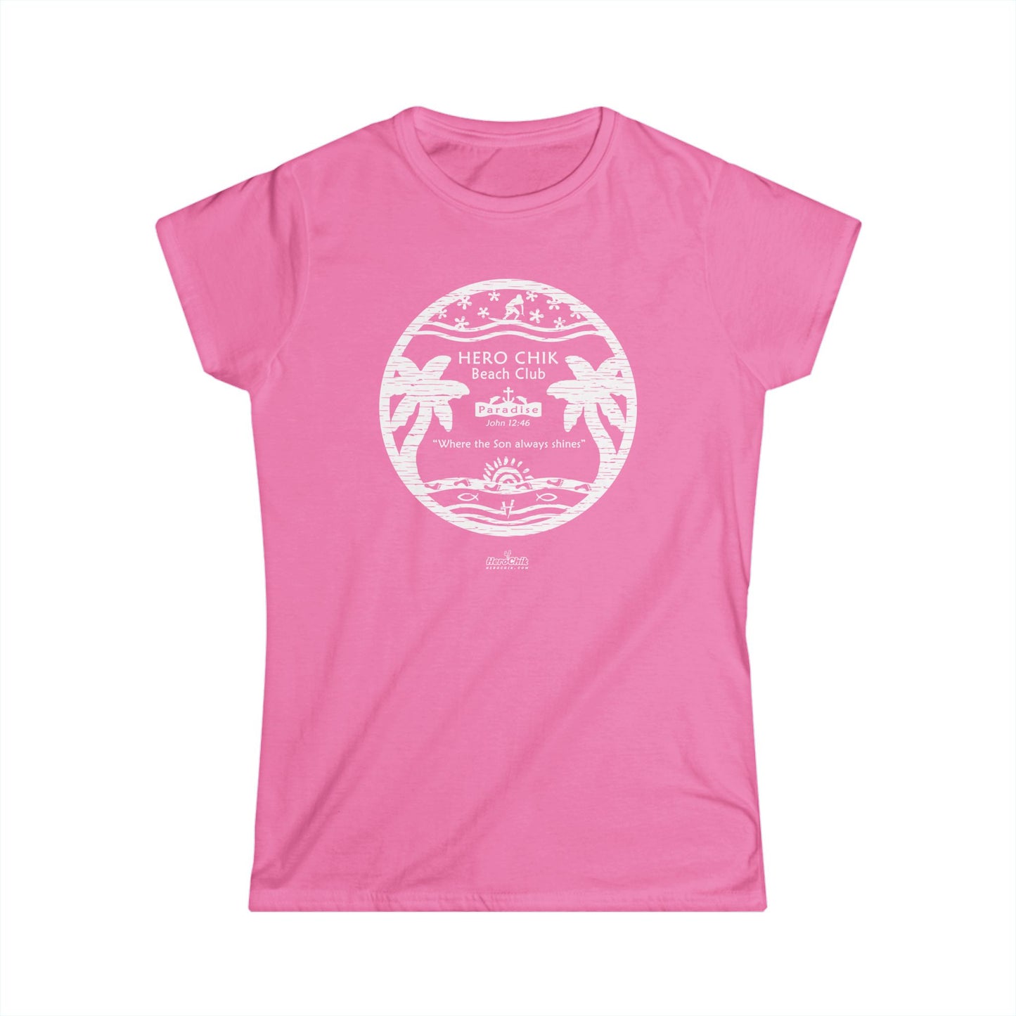 HeroChik:  "Beach Club" - Women's Softstyle Tee