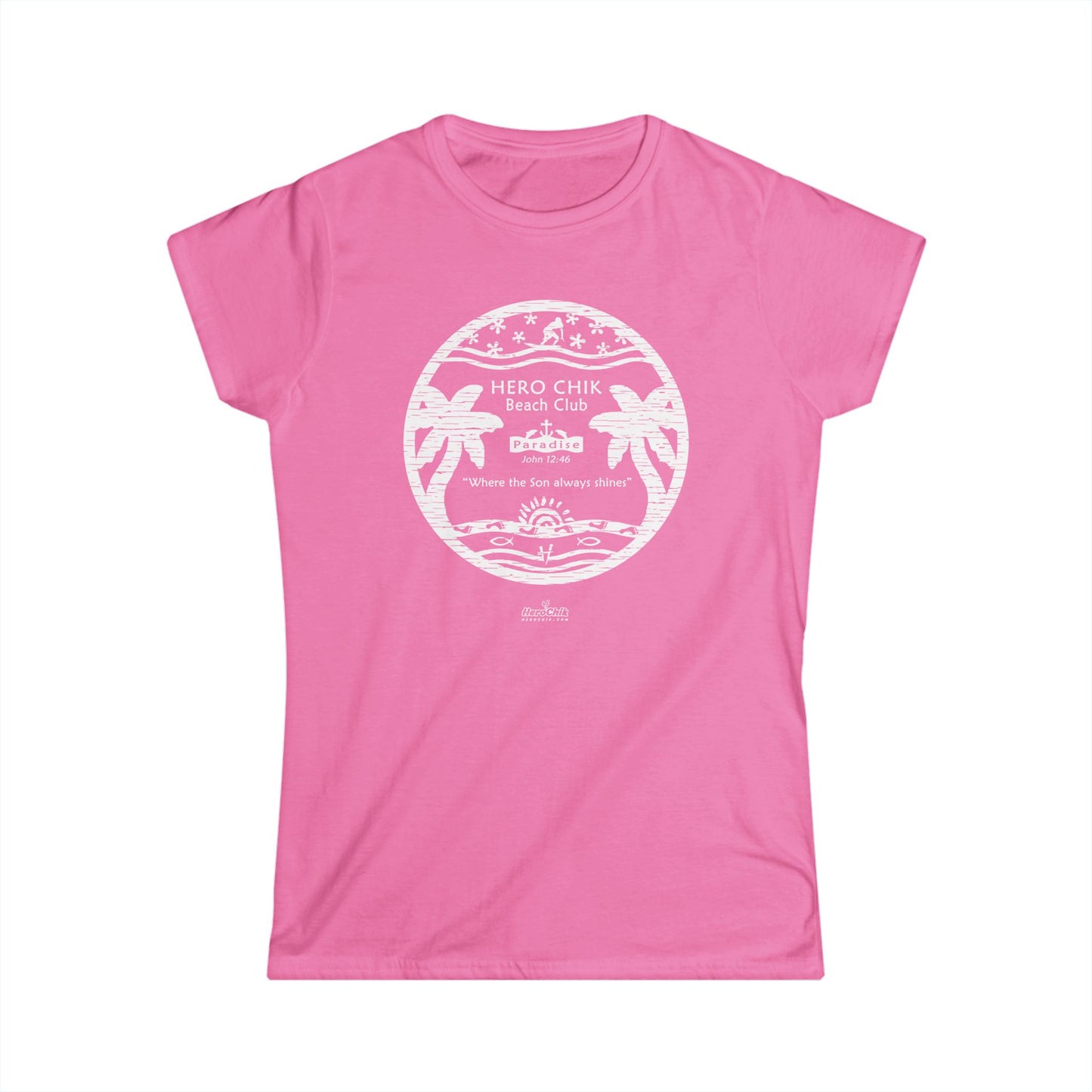 HeroChik:  "Beach Club" - Women's Softstyle Tee