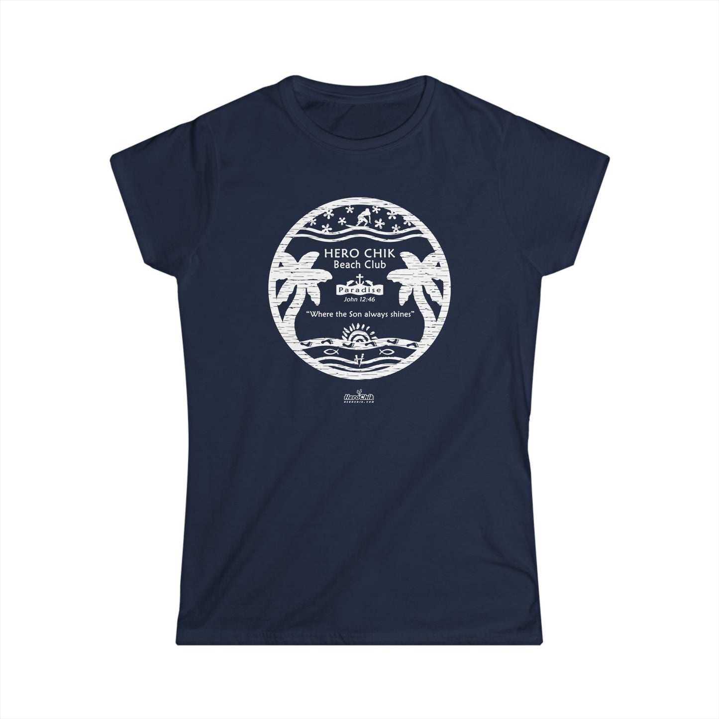 HeroChik:  "Beach Club" - Women's Softstyle Tee