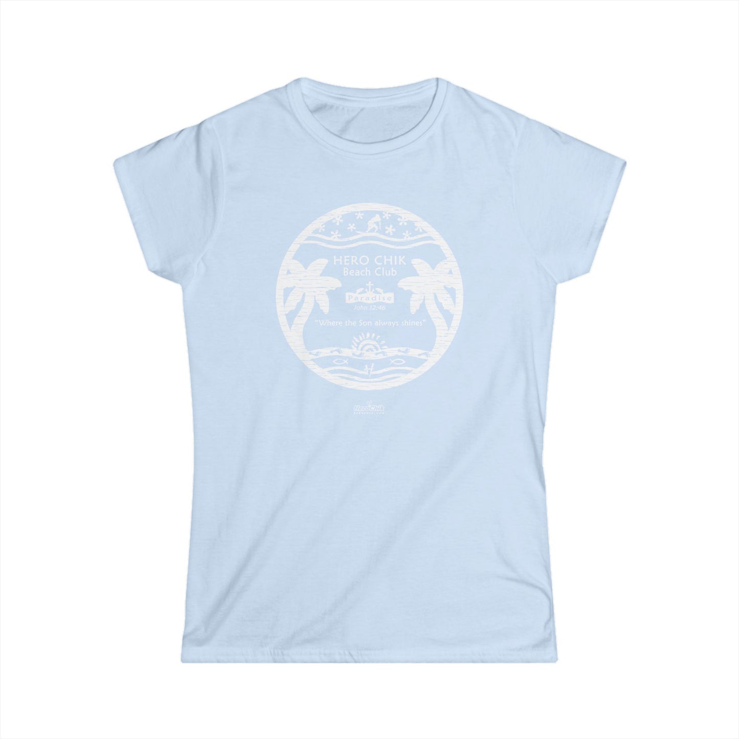 HeroChik:  "Beach Club" - Women's Softstyle Tee