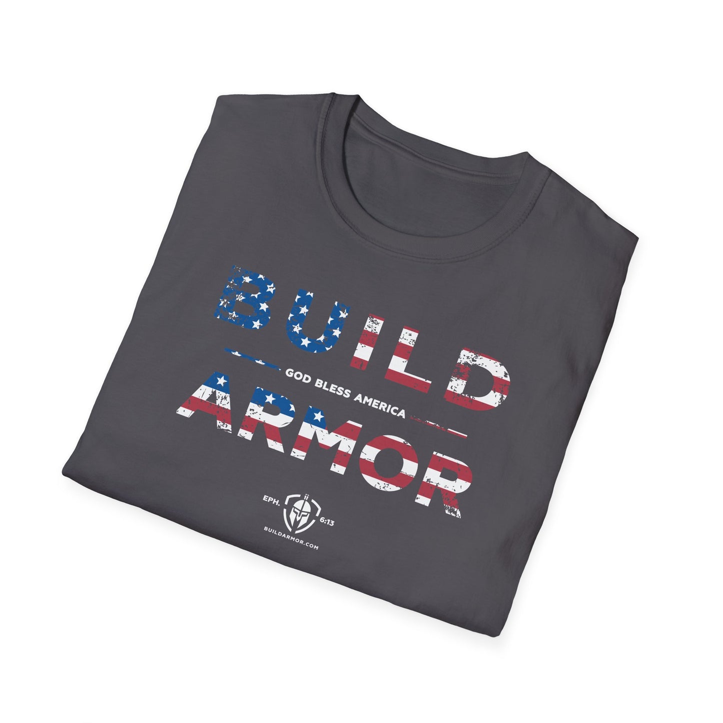 Build Armor:  "God Bless America" - Unisex Softstyle Tee