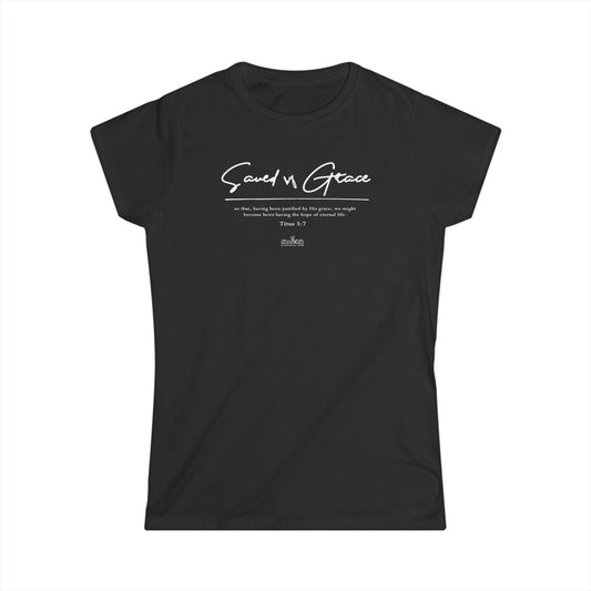 HeroChik:  "Saved By Grace" - Women's Short Sleeve Tee