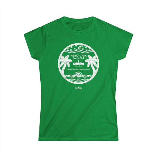 HeroChik:  "Beach Club" - Women's Softstyle Tee