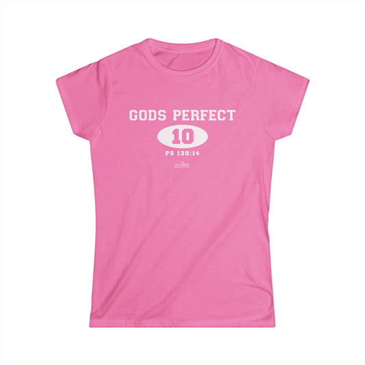 HeroChik:  "God's Perfect 10" - Women's Softstyle Tee
